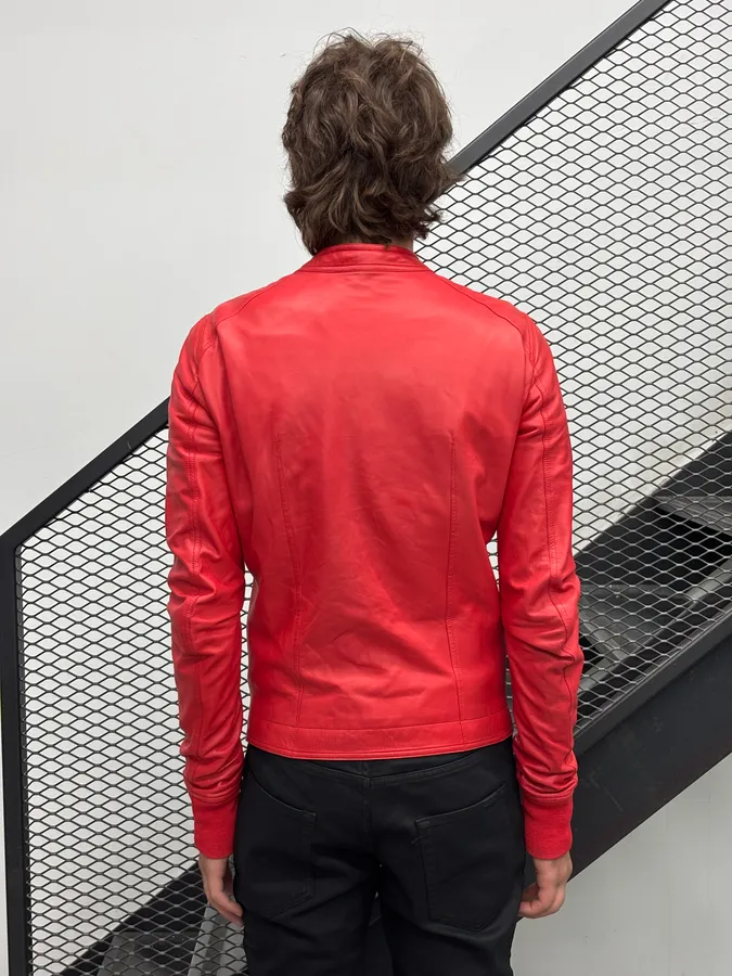 SS2017 Rick Owens Walrus Lamb Intarsia Riders Leather Jacket - Image 3