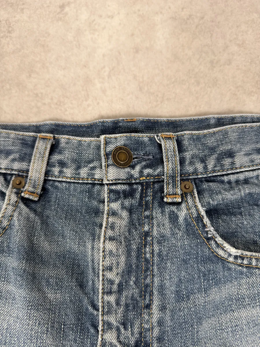 SS2017 Saint Laurent Blue Denim Jeans - Image 10