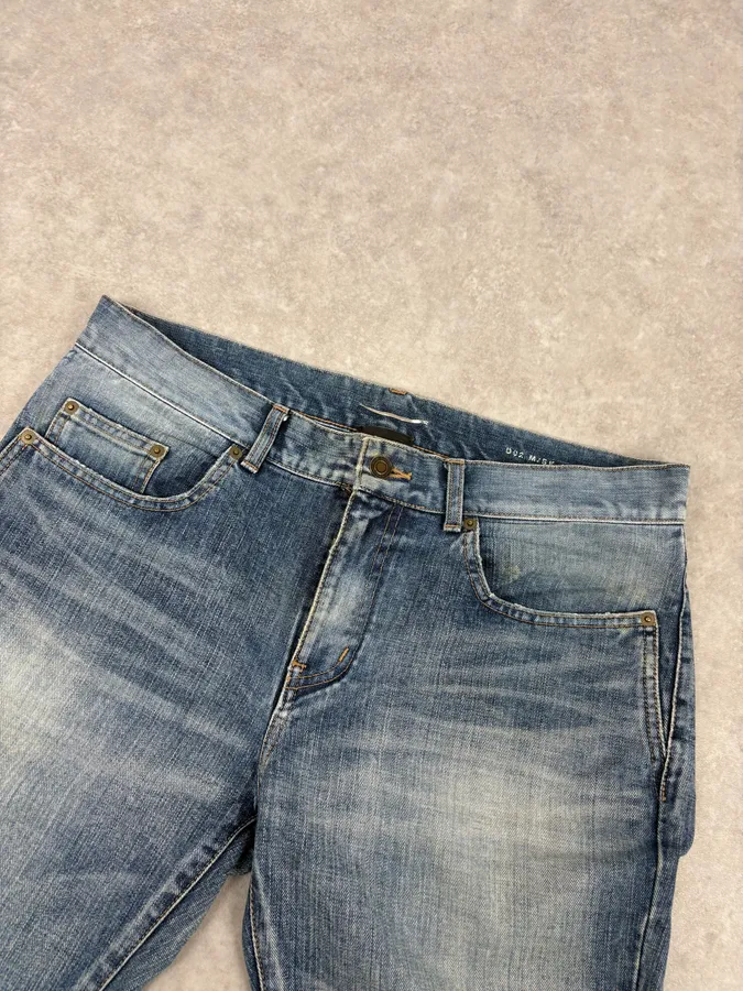 SS2017 Saint Laurent Blue Slim Denim Jeans - Image 5