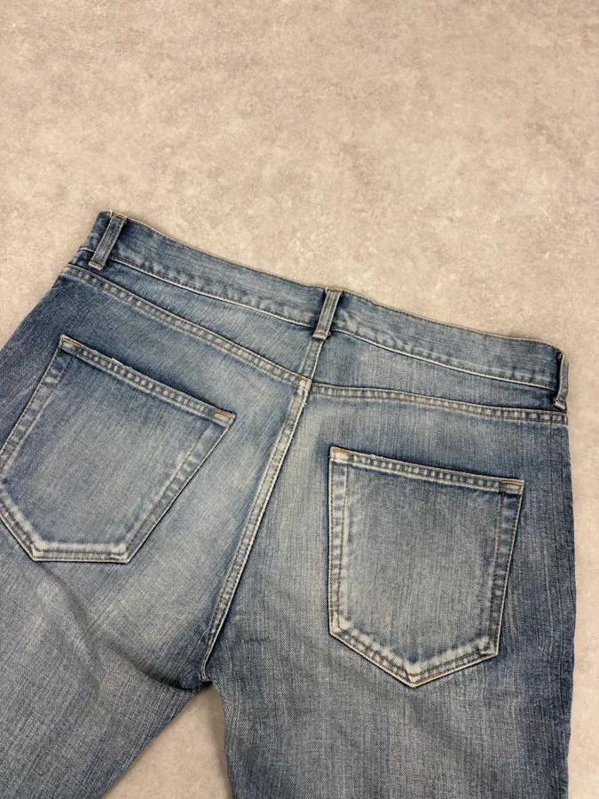 SS2017 Saint Laurent Blue Slim Denim Jeans - Image 7