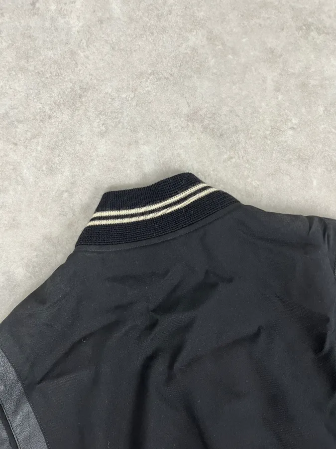 SS2017 Saint Laurent Teddy Black Wool Bomber Jacket - Image 7
