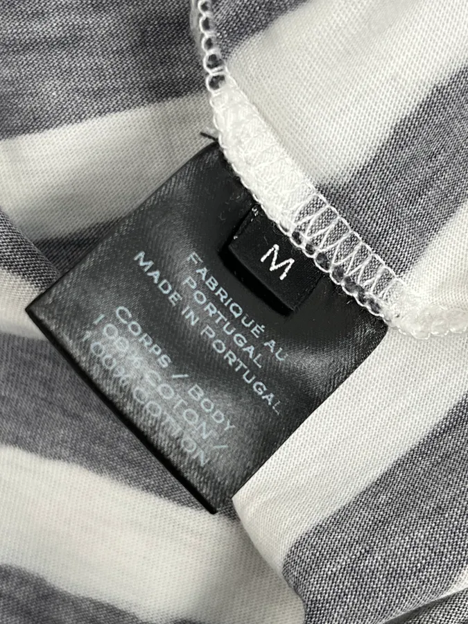 SS2018 Balmain Black & White USA Distressed Star Striped T-Shirt - Image 8