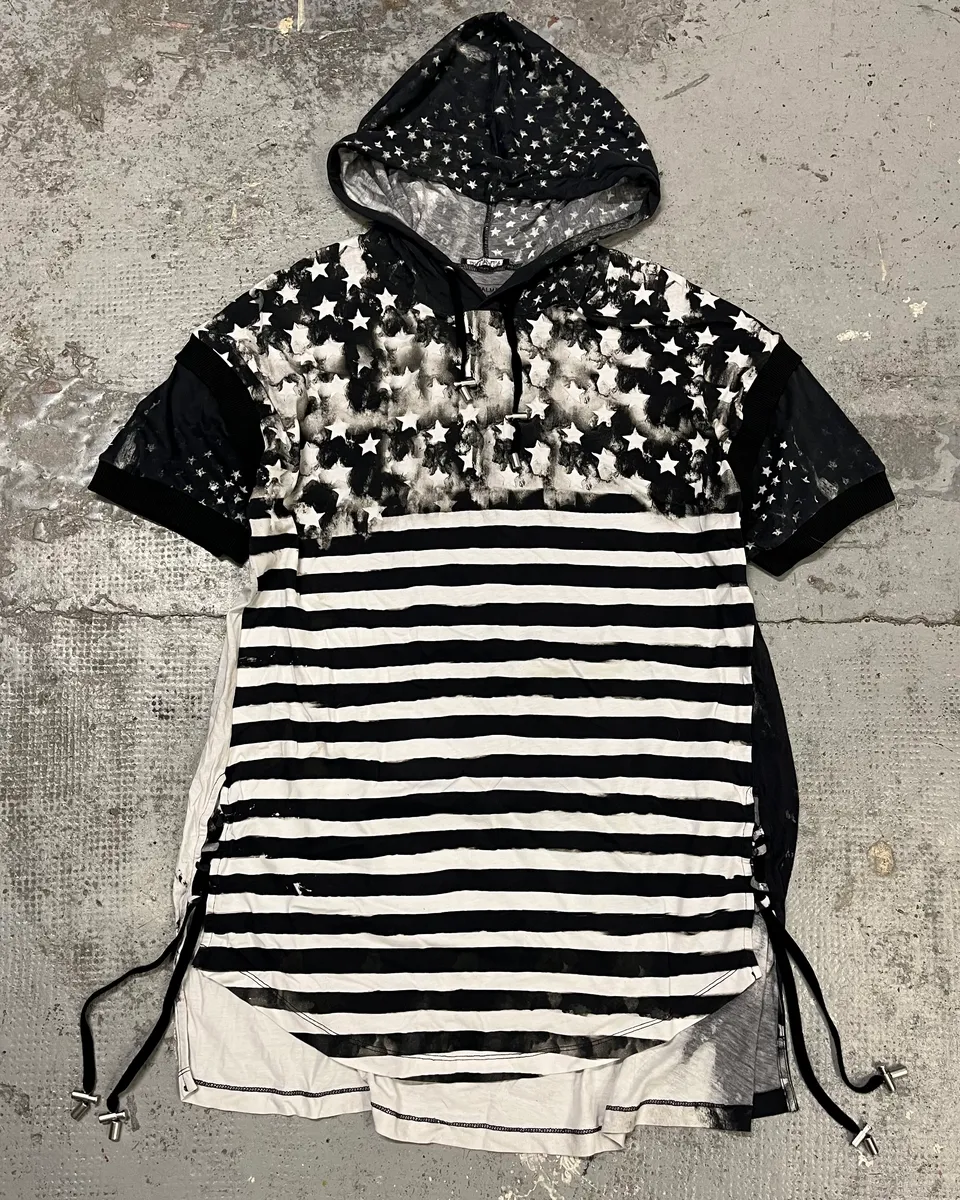 SS2018 Balmain USA Flag Black & White Dress - Image 4