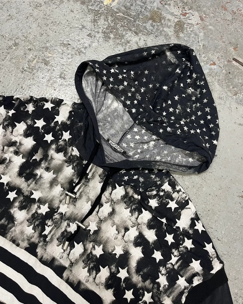 SS2018 Balmain USA Flag Black & White Dress - Image 5