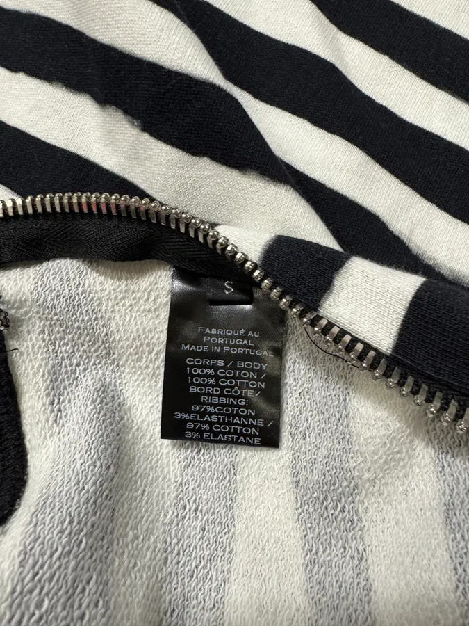 SS2018 Balmain USA Flag Black & White Striped Sweater - Image 10