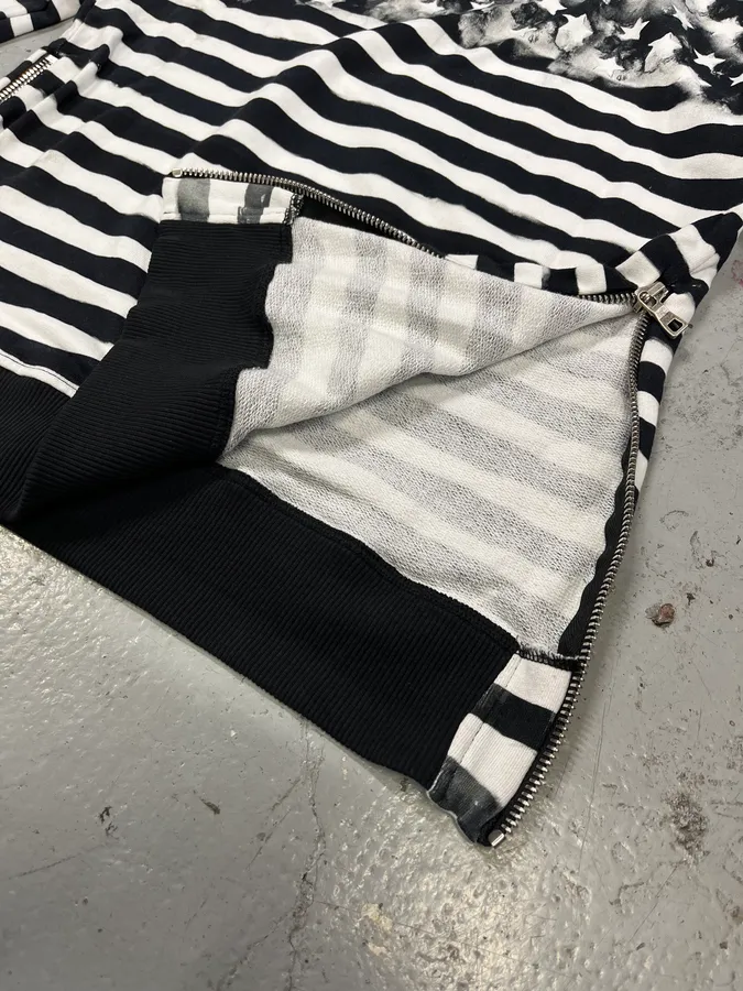 SS2018 Balmain USA Flag Black & White Striped Sweater - Image 10