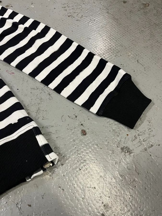 SS2018 Balmain USA Flag Black & White Striped Sweater - Image 7