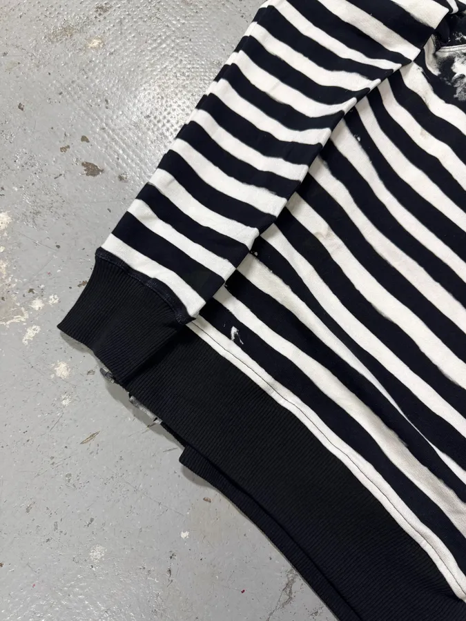 SS2018 Balmain USA Flag Black & White Striped Sweater - Image 8