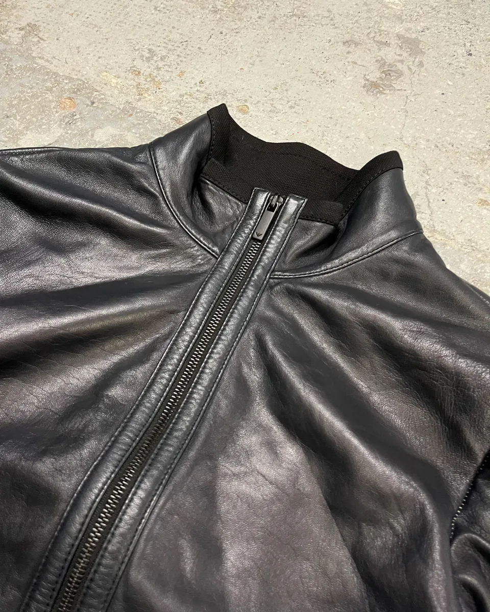 SS2018 Emporio Armani Black Hybrid Leather Jacket - Image 5