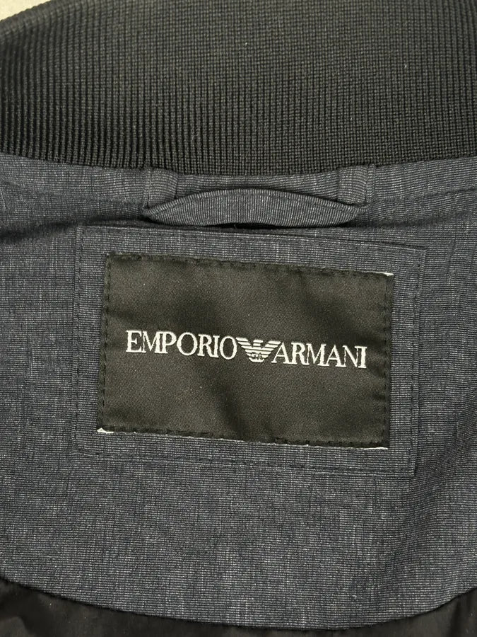 SS2018 Emporio Armani Navy Nylon Quilted Bomber Jacket - Image 10