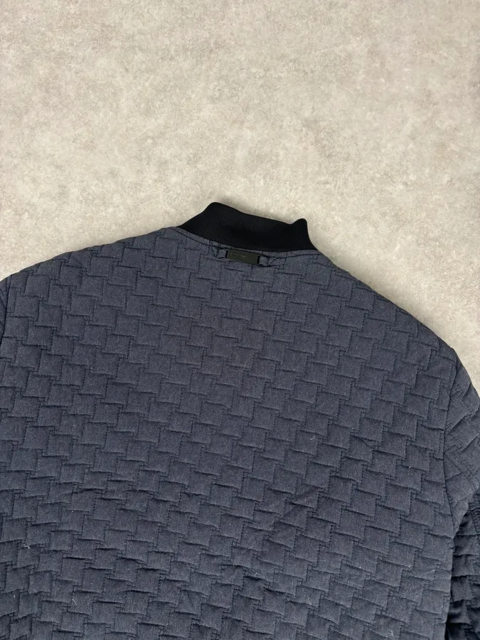 SS2018 Emporio Armani Navy Nylon Quilted Bomber Jacket - Image 6