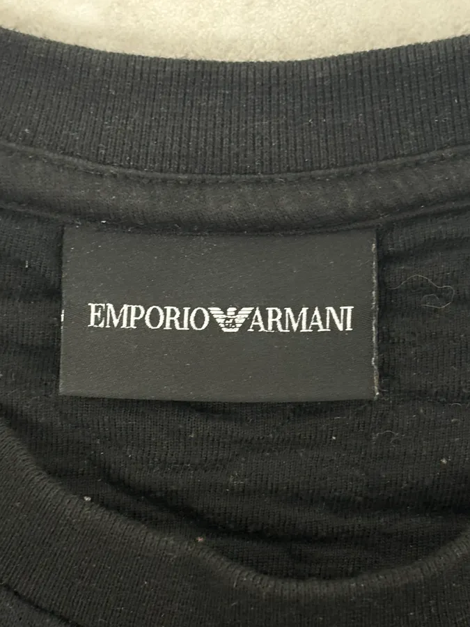 SS2018 Emporio Armani Navy Wool Camouflage Sweater - Image 8