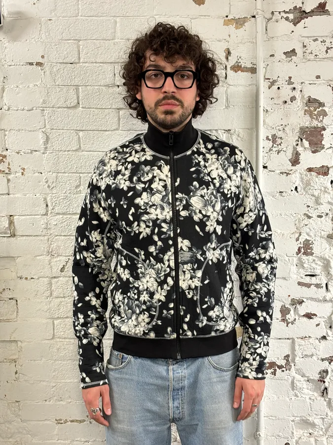 SS2018 Givenchy Sample Black Floral Track Jacket - Image 2