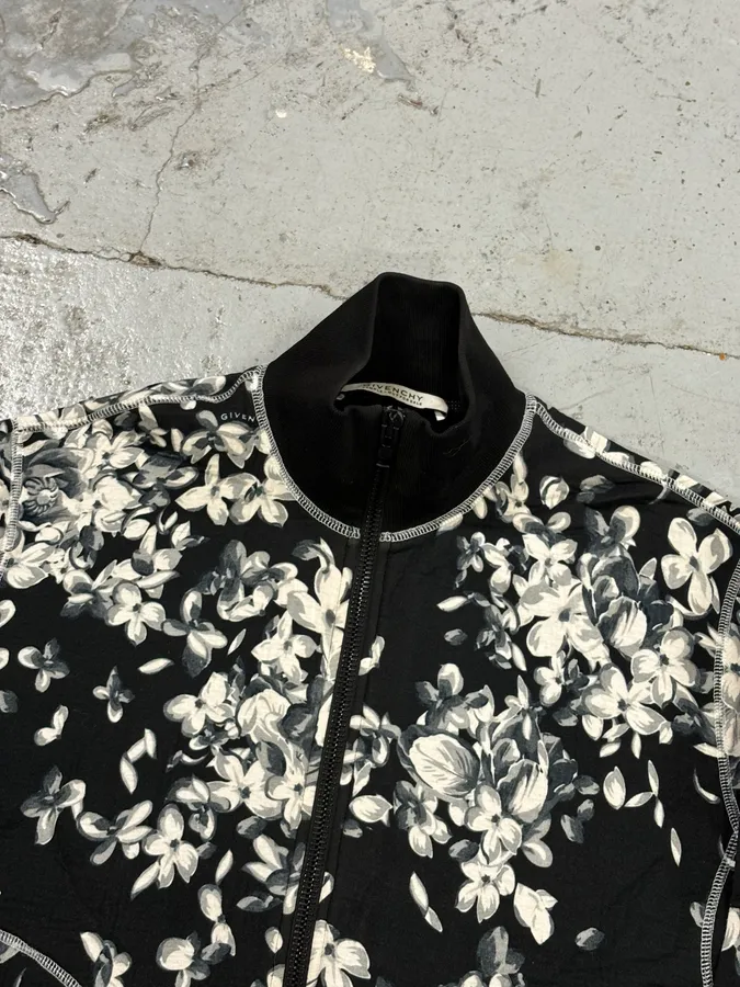 SS2018 Givenchy Sample Black Floral Track Jacket - Image 5
