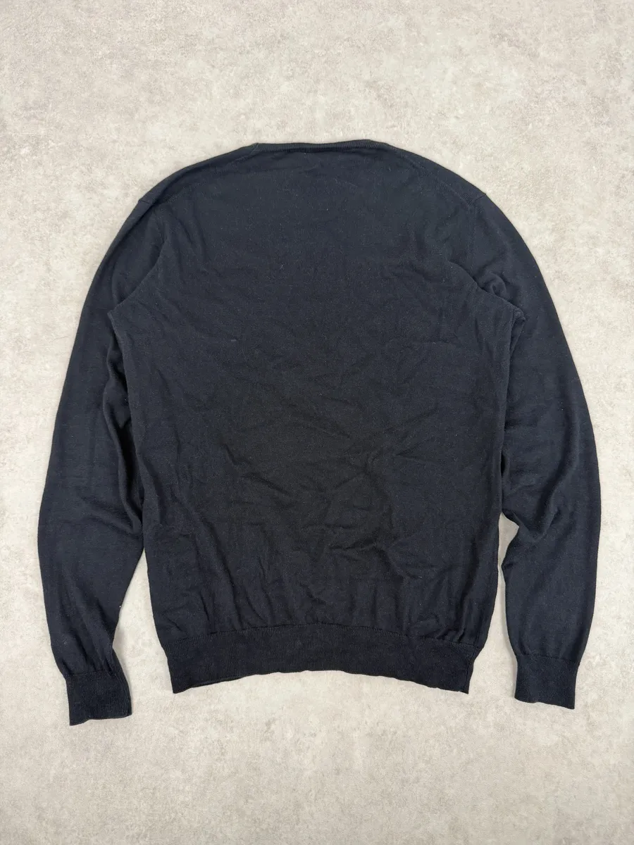SS2018 Prada Navy Wool Sweater - Image 4