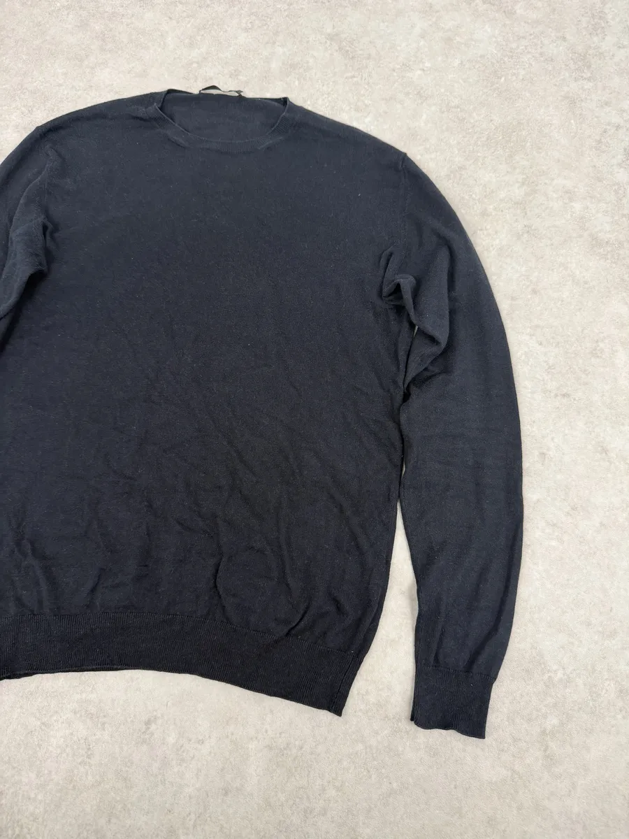 SS2018 Prada Navy Wool Sweater - Image 7