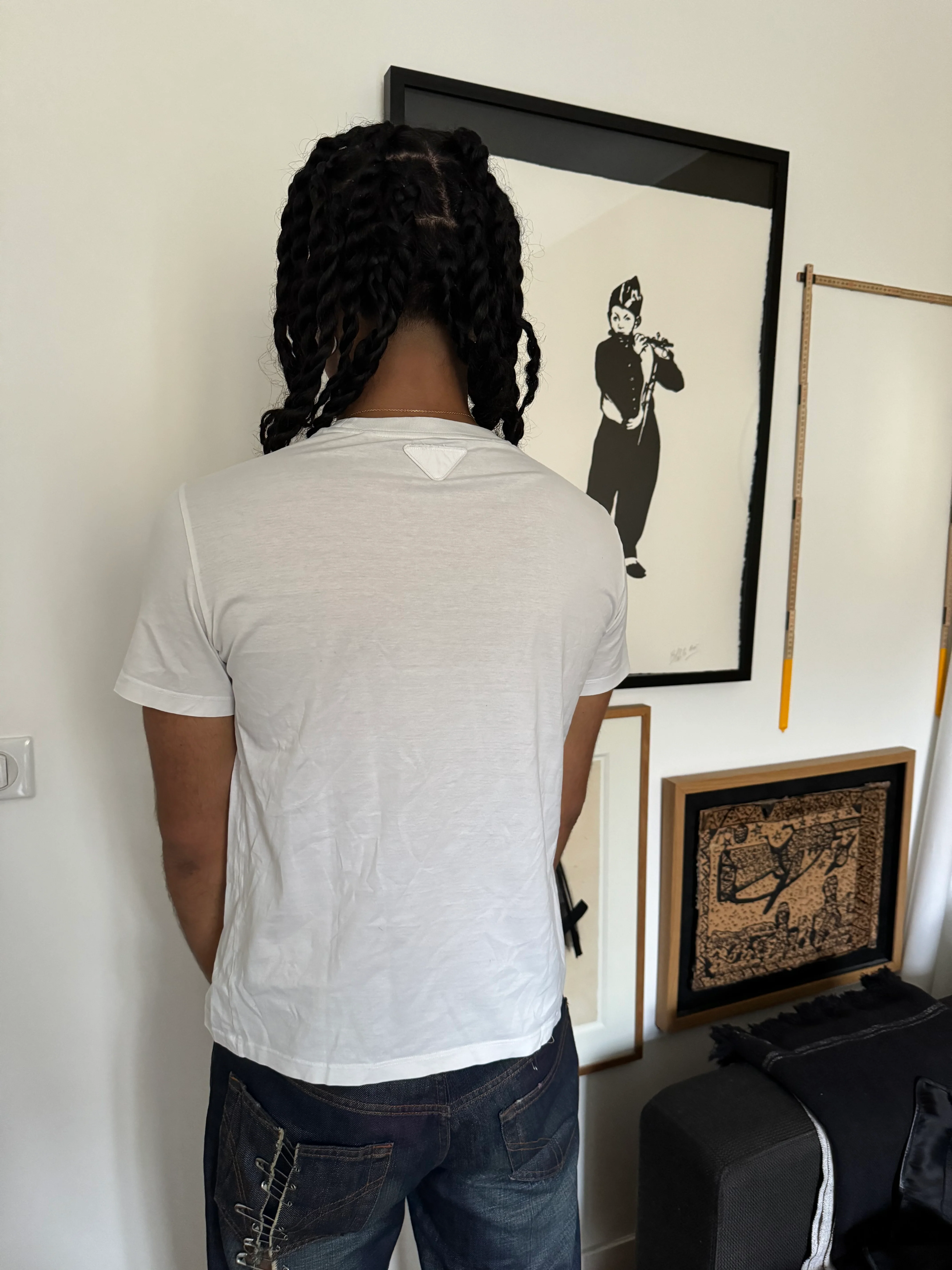 SS2018 Prada White Graphic Tee-Shirt - Image 3