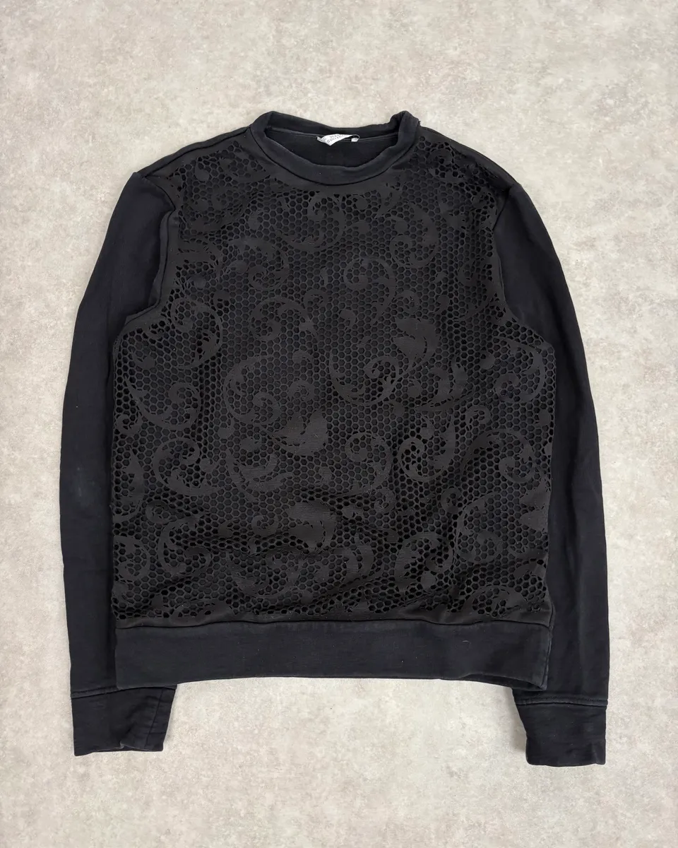 SS2018 Versace Ornament Black Sweater