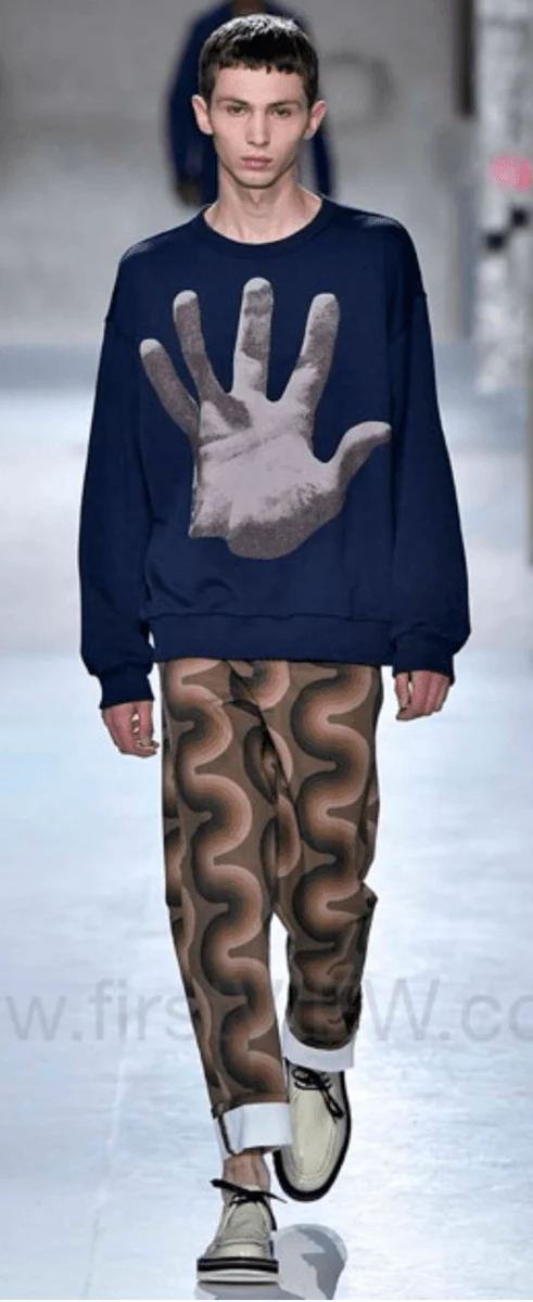 SS2019 Dries Van Noten Panton Brown Avant-Garde Abstract Pants - Image 2