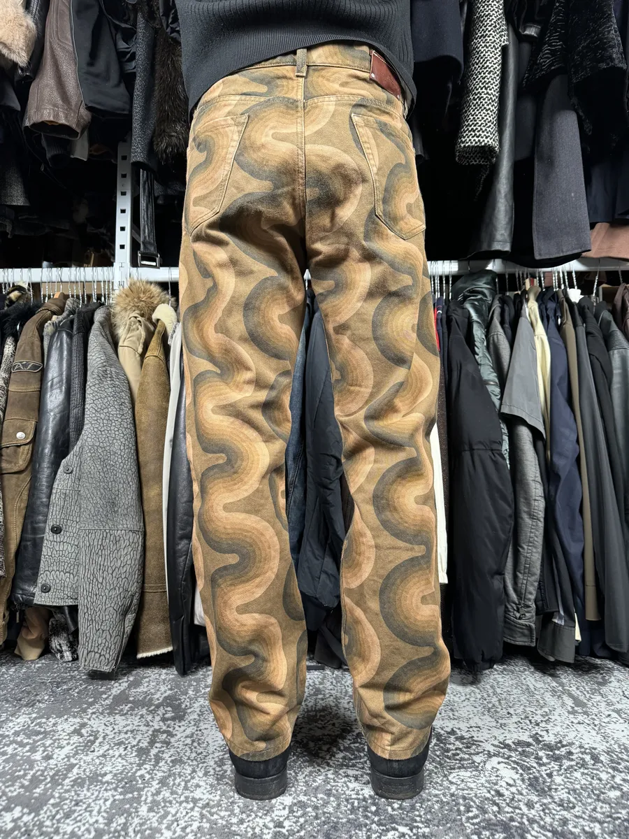SS2019 Dries Van Noten Panton Brown Avant-Garde Abstract Pants - Image 5