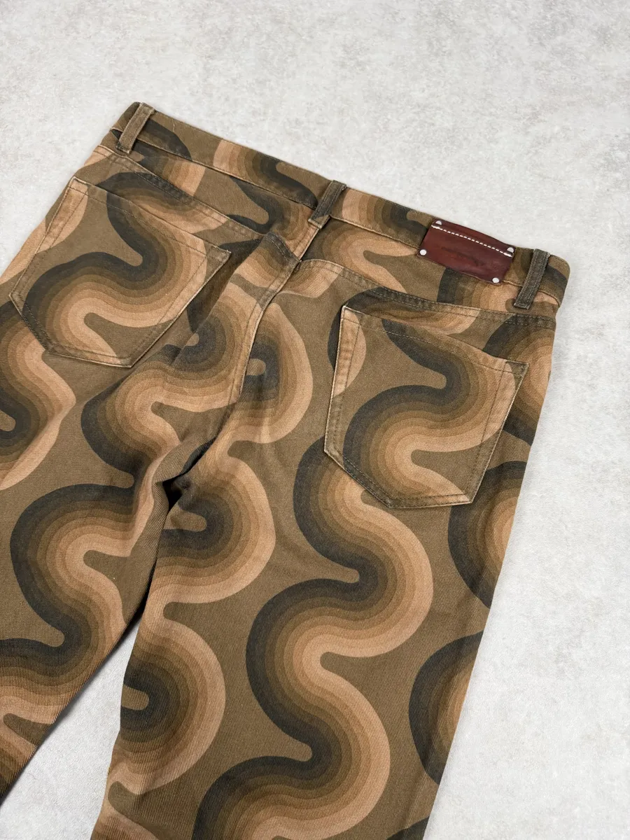 SS2019 Dries Van Noten Panton Brown Avant-Garde Abstract Pants - Image 9