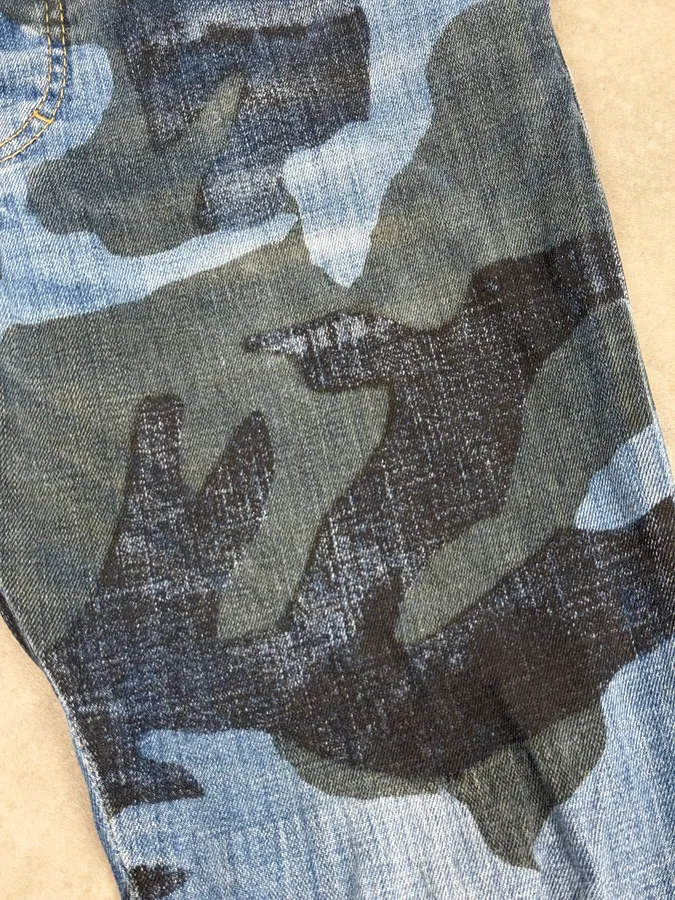 SS2019 DSquared2 Blue Camo Denim Jeans - Image 8