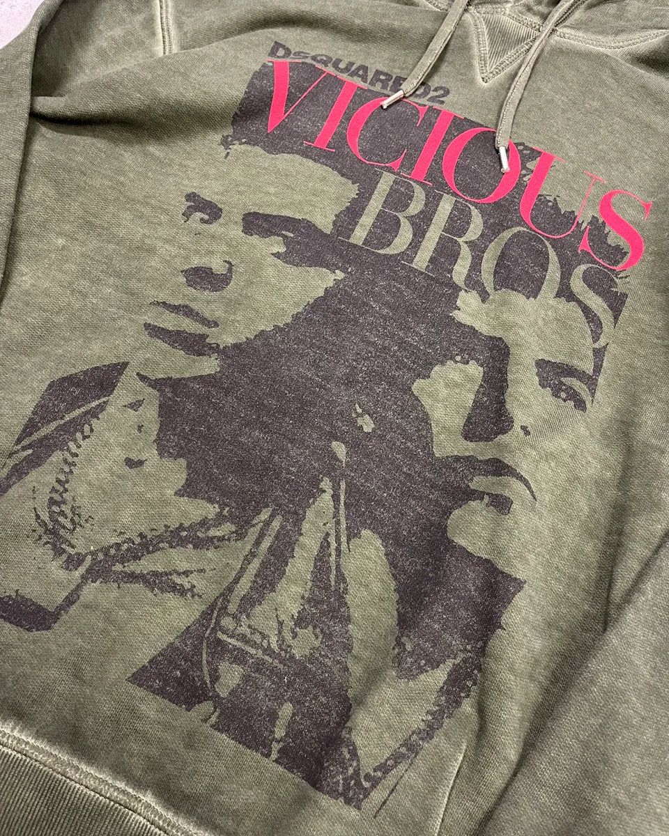 SS2019 Dsquared2 Dark Green Vicious Hoodie - Image 6