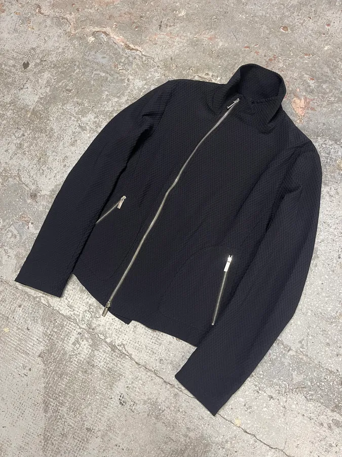 SS2019 Emporio Armani Asymmetrical Black Jacket - Image 4