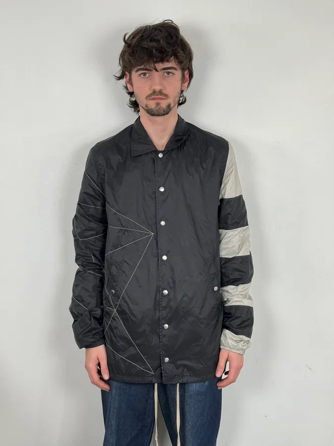 SS2019 Rick Owens Babel Geometrical Flight Black Jacket - Image 2