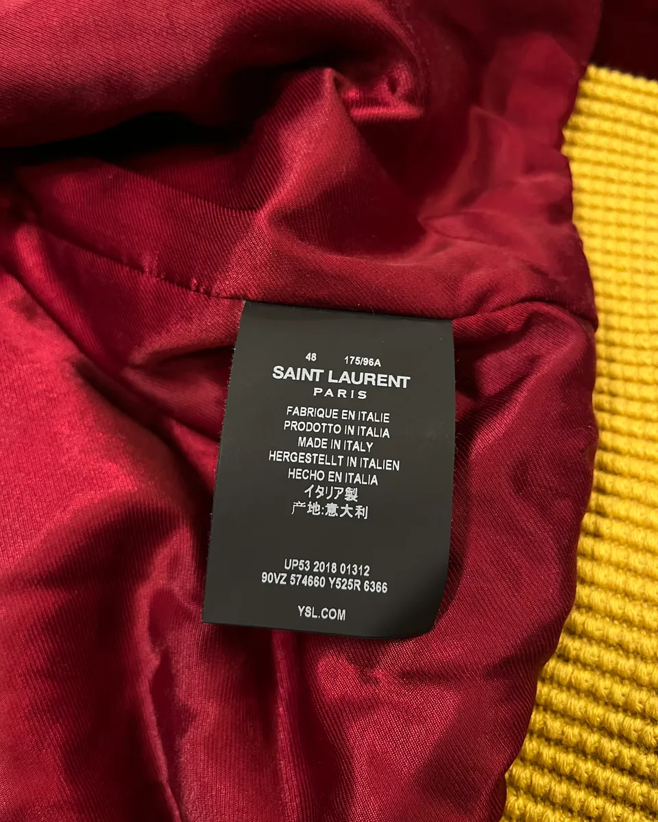 SS2019 Saint Laurent Bordeaux Velvet Gold Napoleon Officer Jacket - Image 12