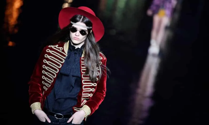 SS2019 Saint Laurent Bordeaux Velvet Gold Napoleon Officer Jacket - Image 4