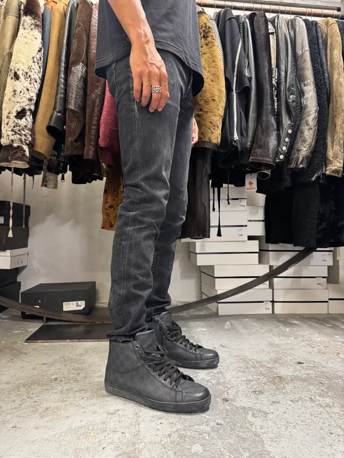 SS2019 Saint Laurent Dark Grey Slim Denim Jeans - Image 4