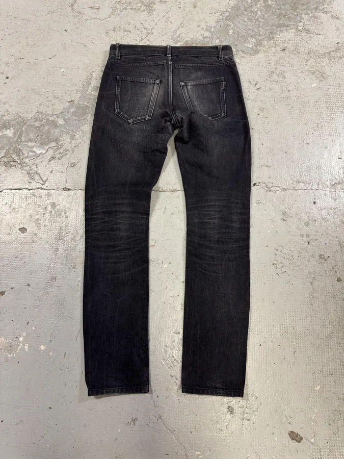 SS2019 Saint Laurent Dark Grey Slim Denim Jeans - Image 6