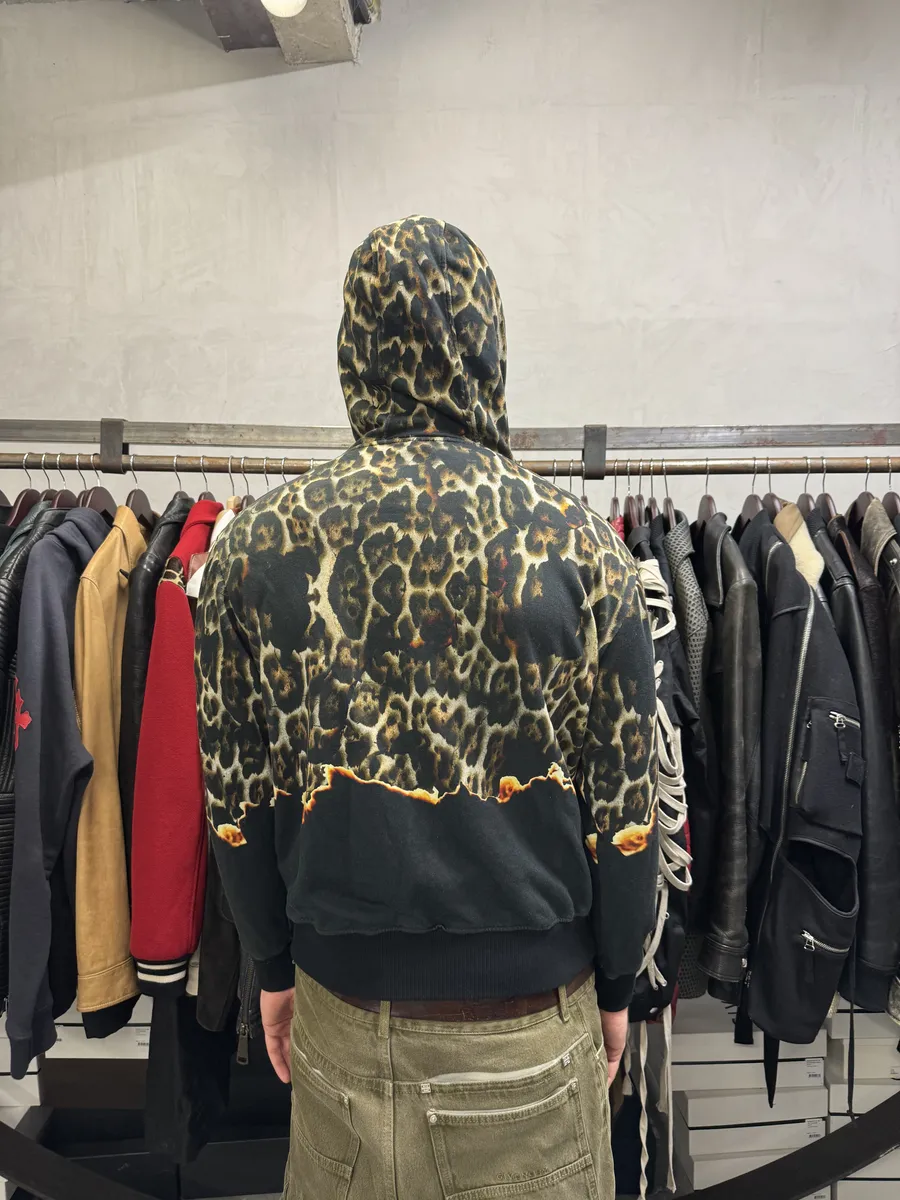 SS2020 Cavalli Black Fire Magma Zip-up Hoodie - Image 4