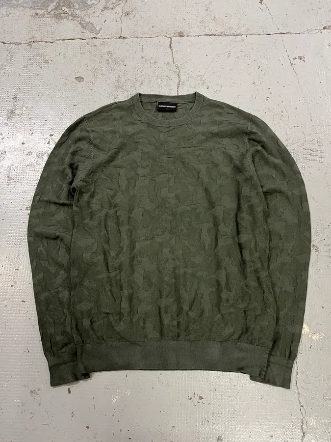 SS2020 Emporio Armani Camo Green Sweater