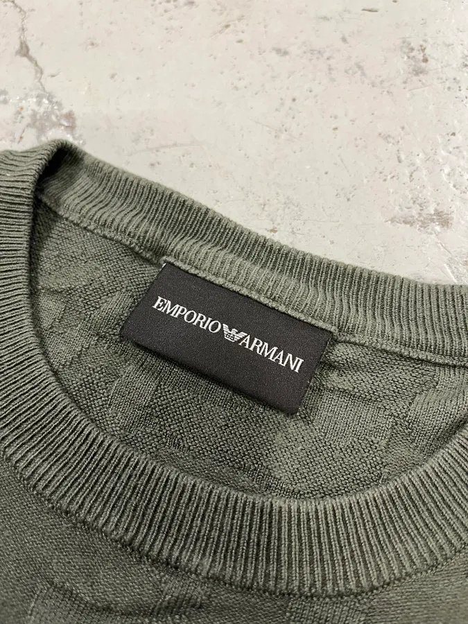 SS2020 Emporio Armani Camo Green Sweater - Image 8