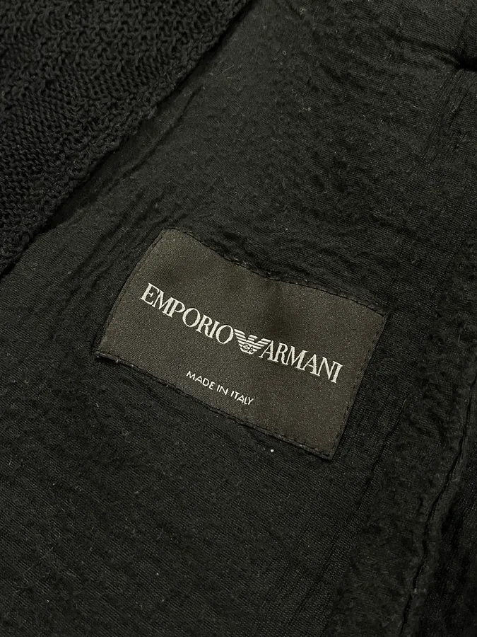 SS2020 Emporio Armani Relief Black Jacket - Image 10