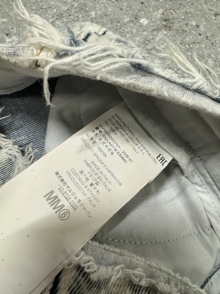SS2020 Maison Margiela MM6 Large Blue Denim Jeans - Image 11