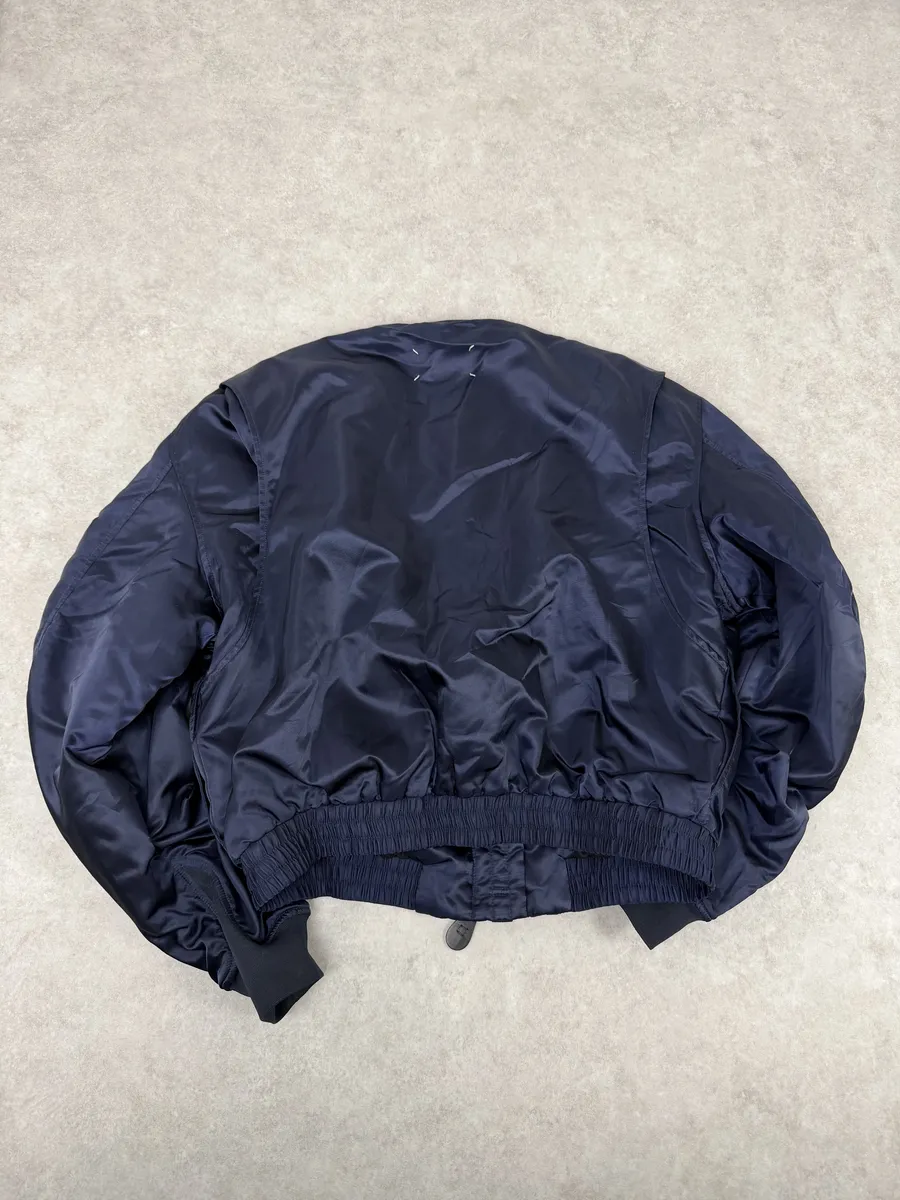 SS2020 Maison Margiela Navy Nylon Bomber Jacket - Image 2