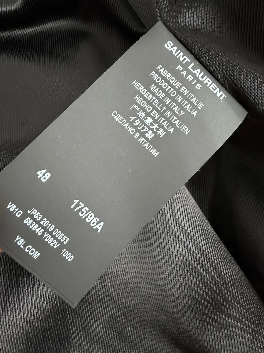 SS2020 Saint Laurent Black Dark Studded Bomber Jacket - Image 15