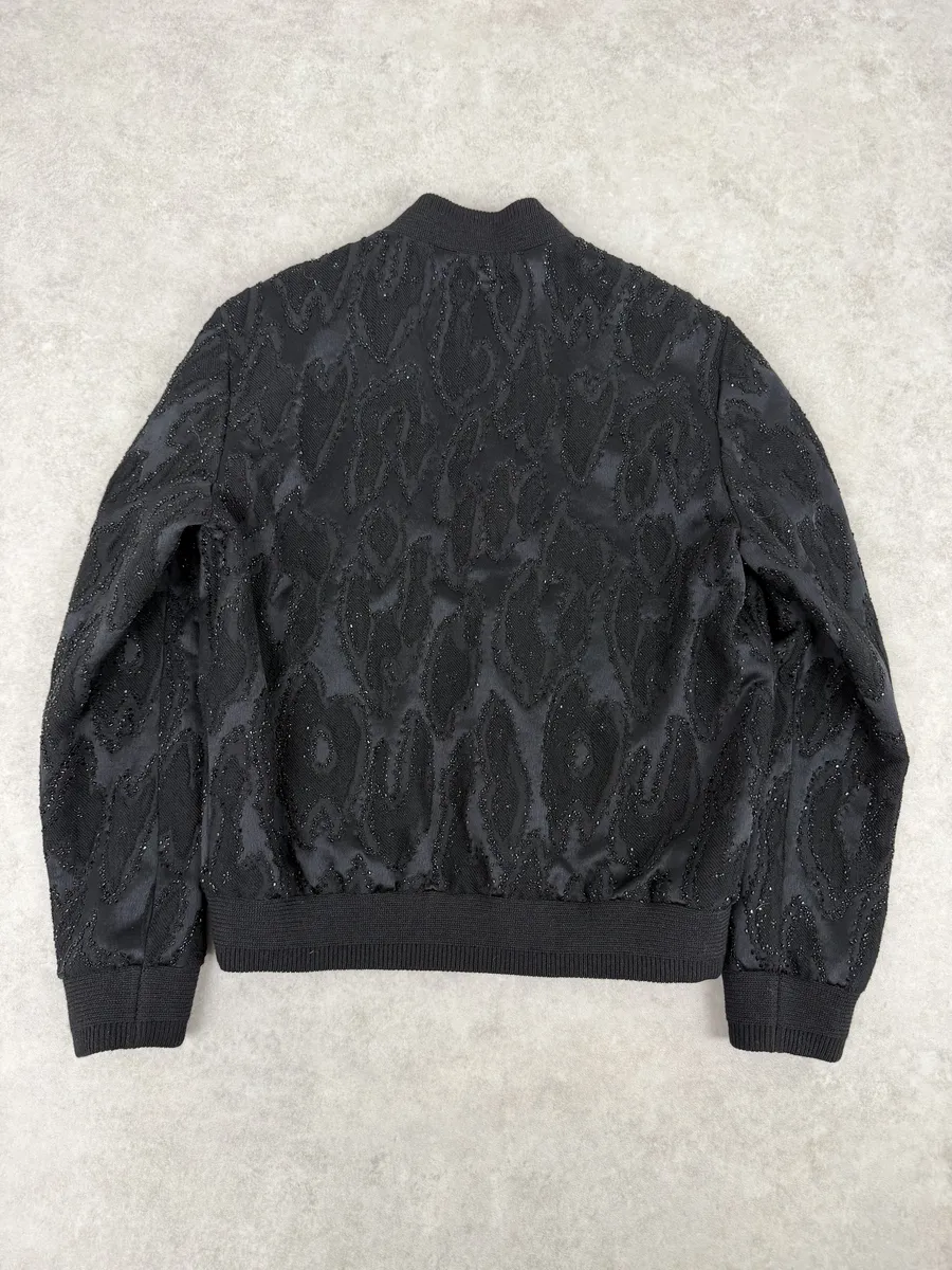 SS2020 Saint Laurent Black Dark Studded Bomber Jacket - Image 2