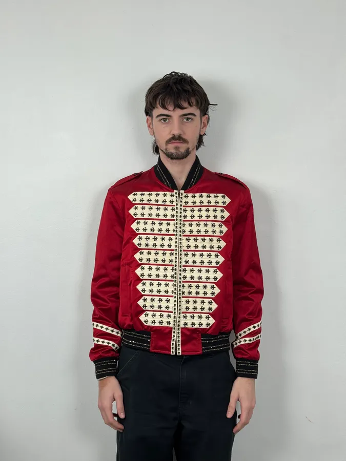 SS2020 Saint Laurent Officer Red & White Jacket - Image 3