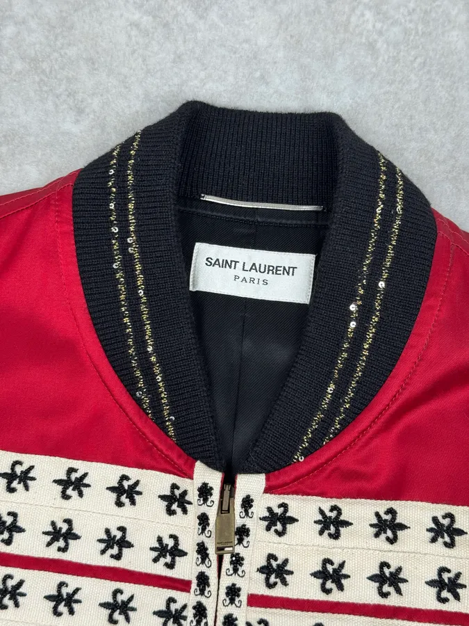 SS2020 Saint Laurent Officer Red & White Jacket - Image 7