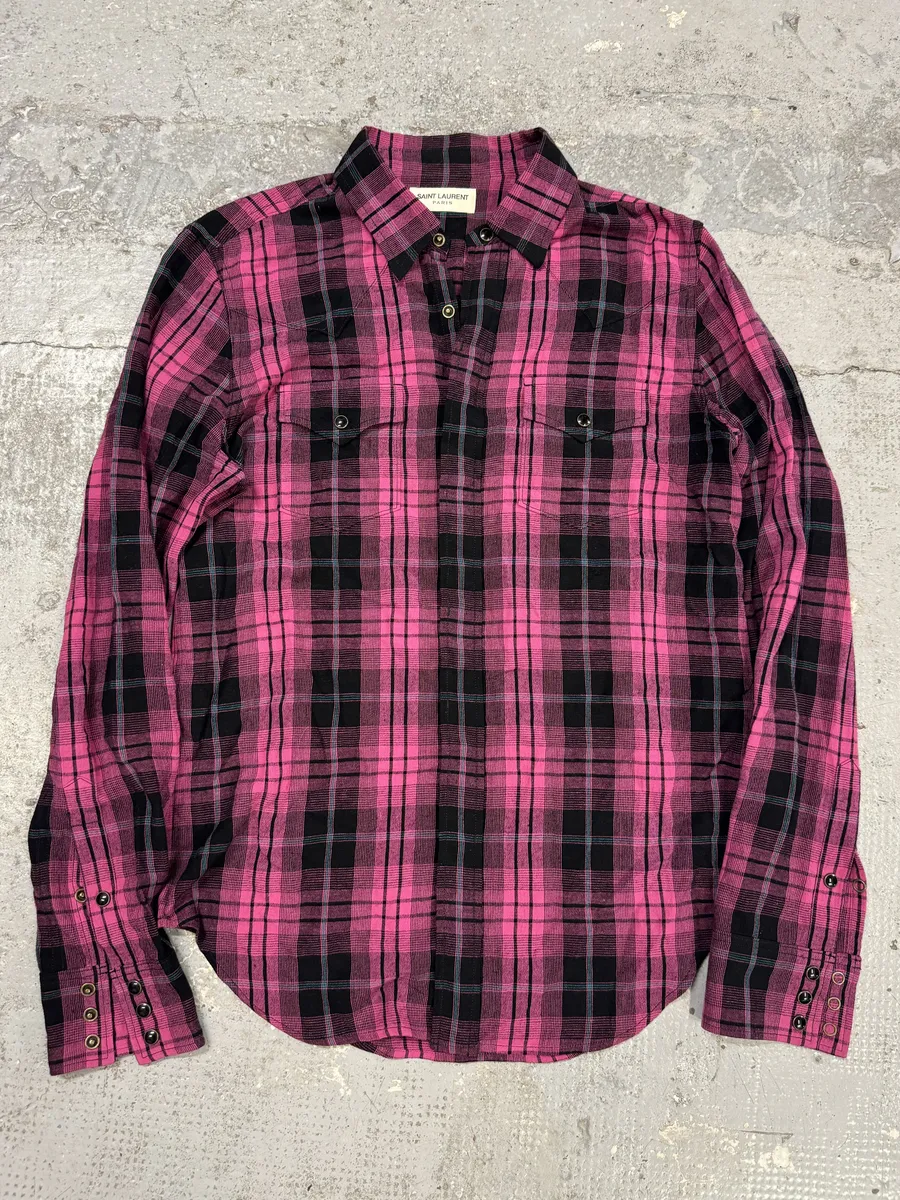 SS2020 Saint Laurent Pink & Black Shirt