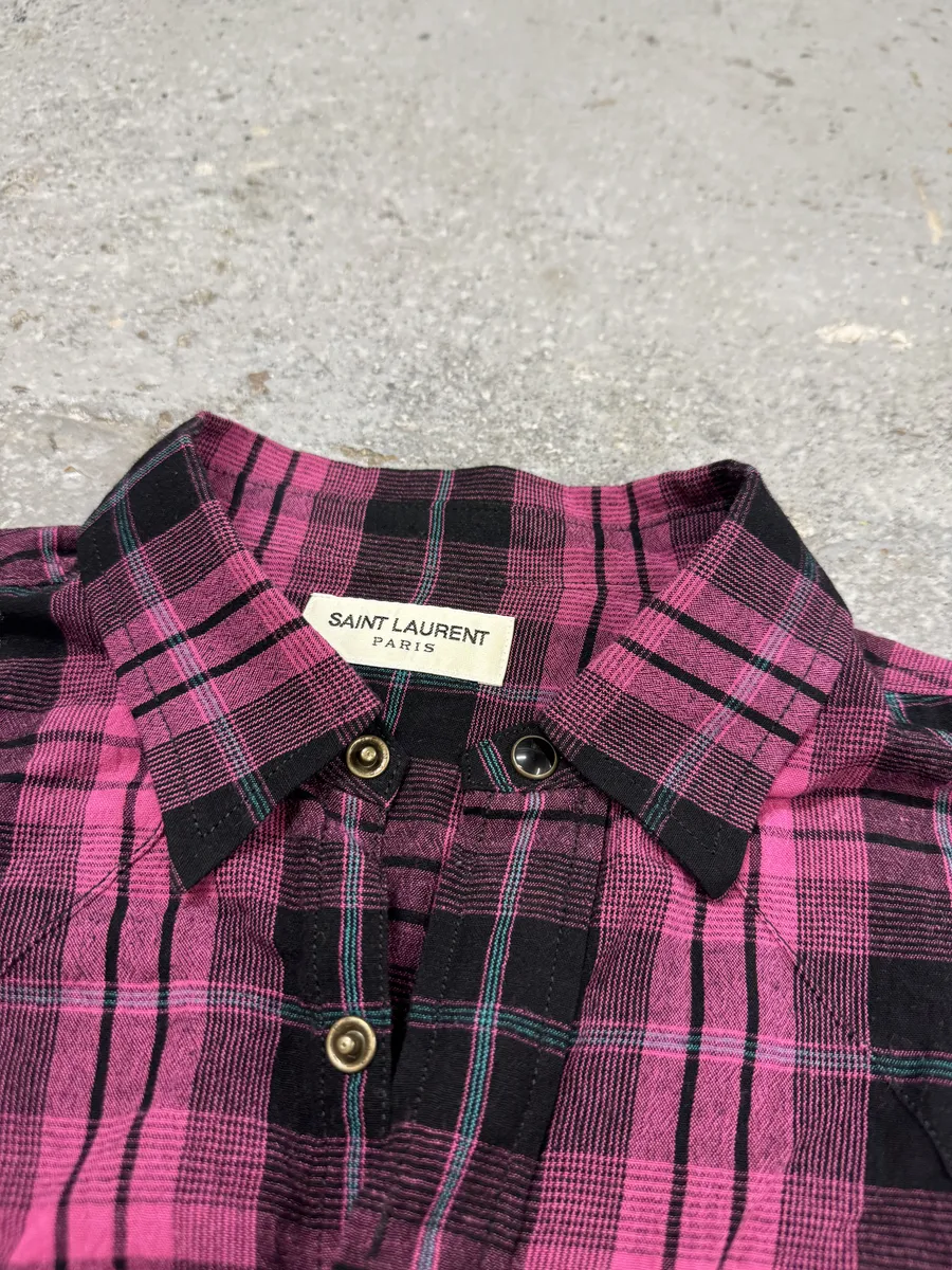 SS2020 Saint Laurent Pink & Black Shirt - Image 12