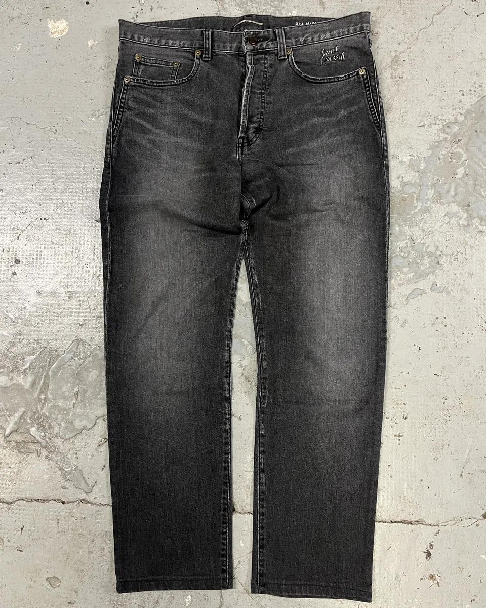 SS2020 Yves Saint Laurent Dark Grey Denim Slim Jeans