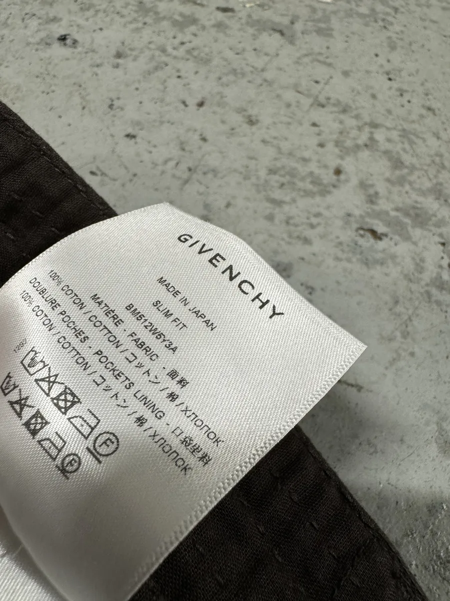 SS2021 Givenchy Brown 2 Zips Distressed Biker Pants - Image 9
