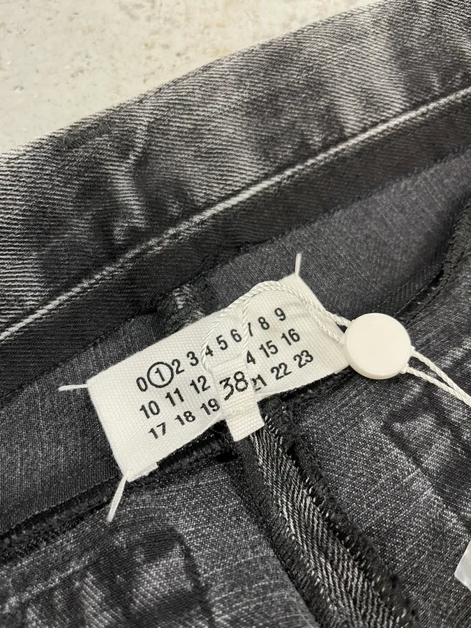 SS2021 Maison Margiela Darg Grey Destructured Denim Jeans - Image 13