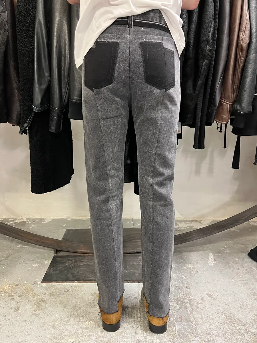 SS2021 Maison Margiela Darg Grey Destructured Denim Jeans - Image 6