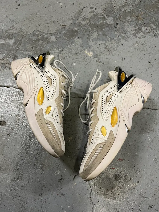 SS2021 Raf Simons Cyclon 21 Creamy Leather Sneakers - Image 4